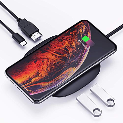 Aukey CB-C70 USB C Hub Adapter with Wireless Charger 5-in-1