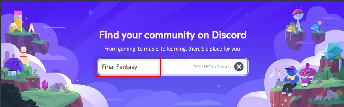 Search for a Discord server