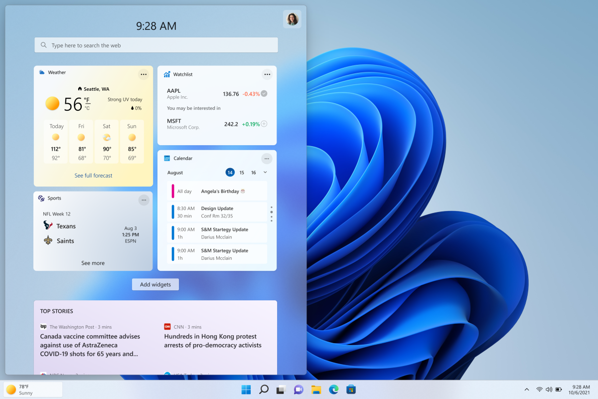 Windows 11 Widgets
