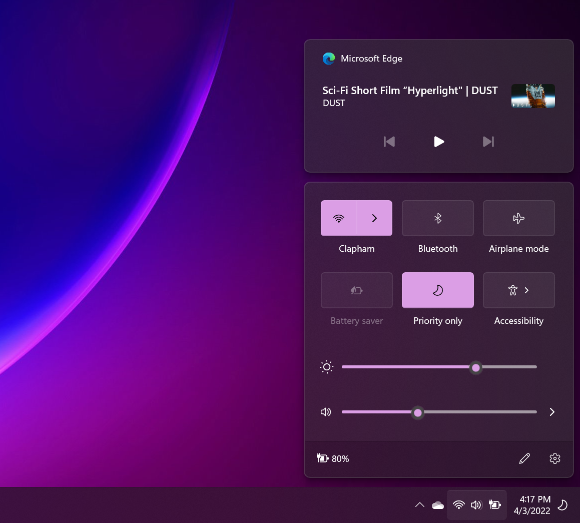 Windows 11 Action Center