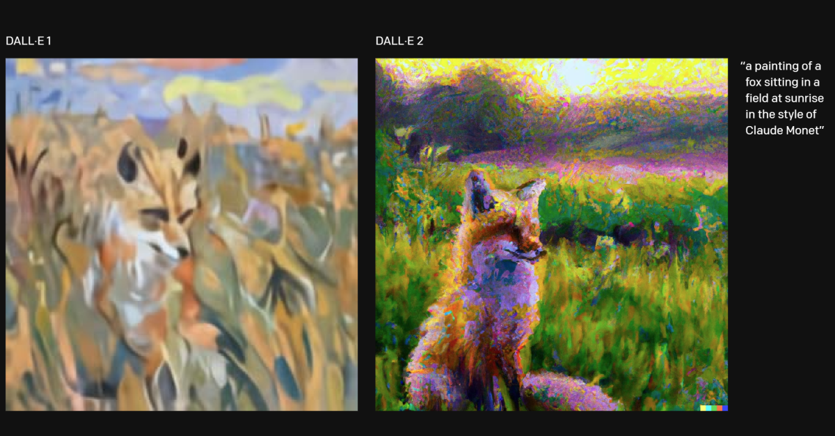 OpenAI DALL-E 1 versus DALL-E 2