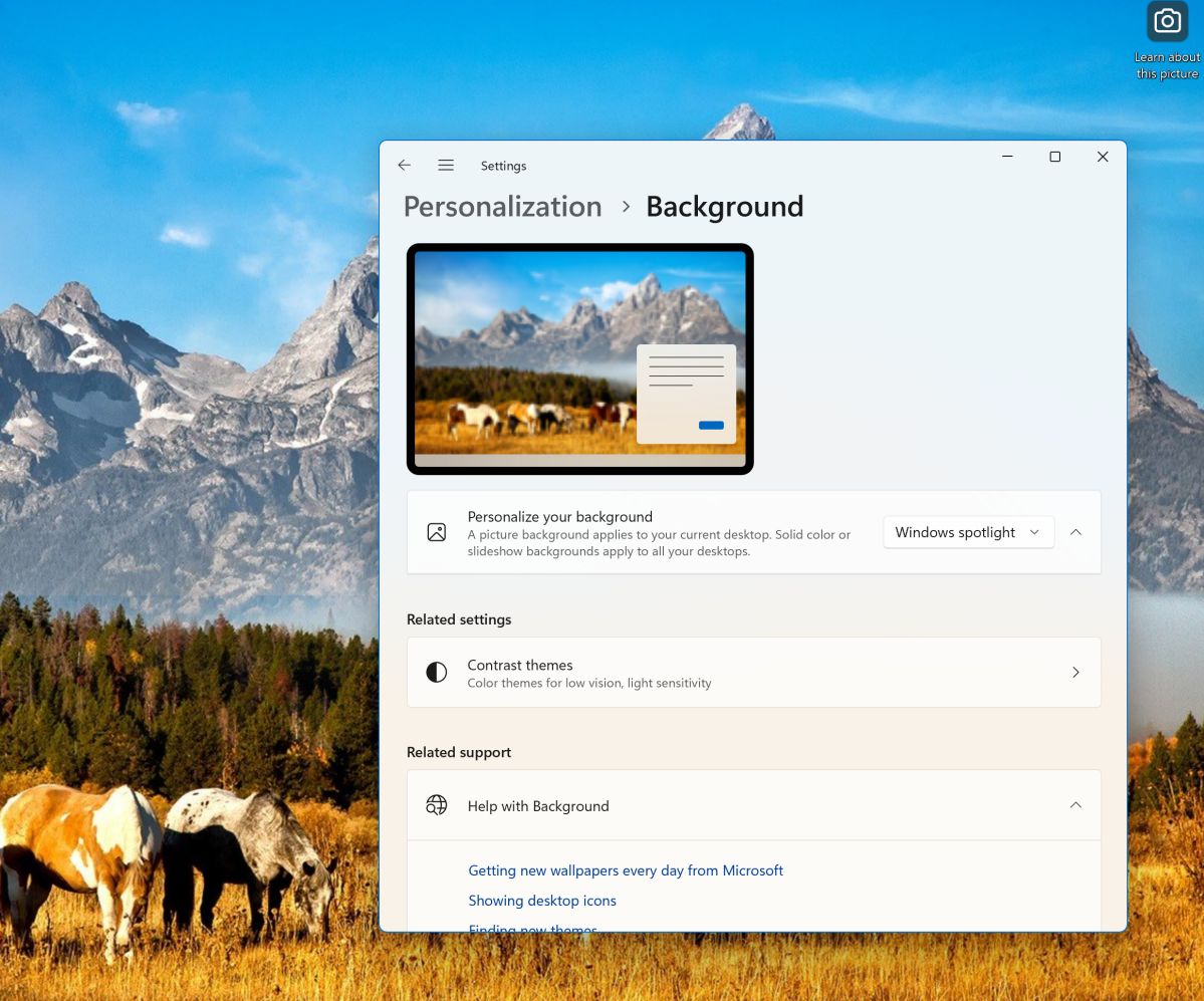 Windows 11 22H2 Windows Spotlight alt