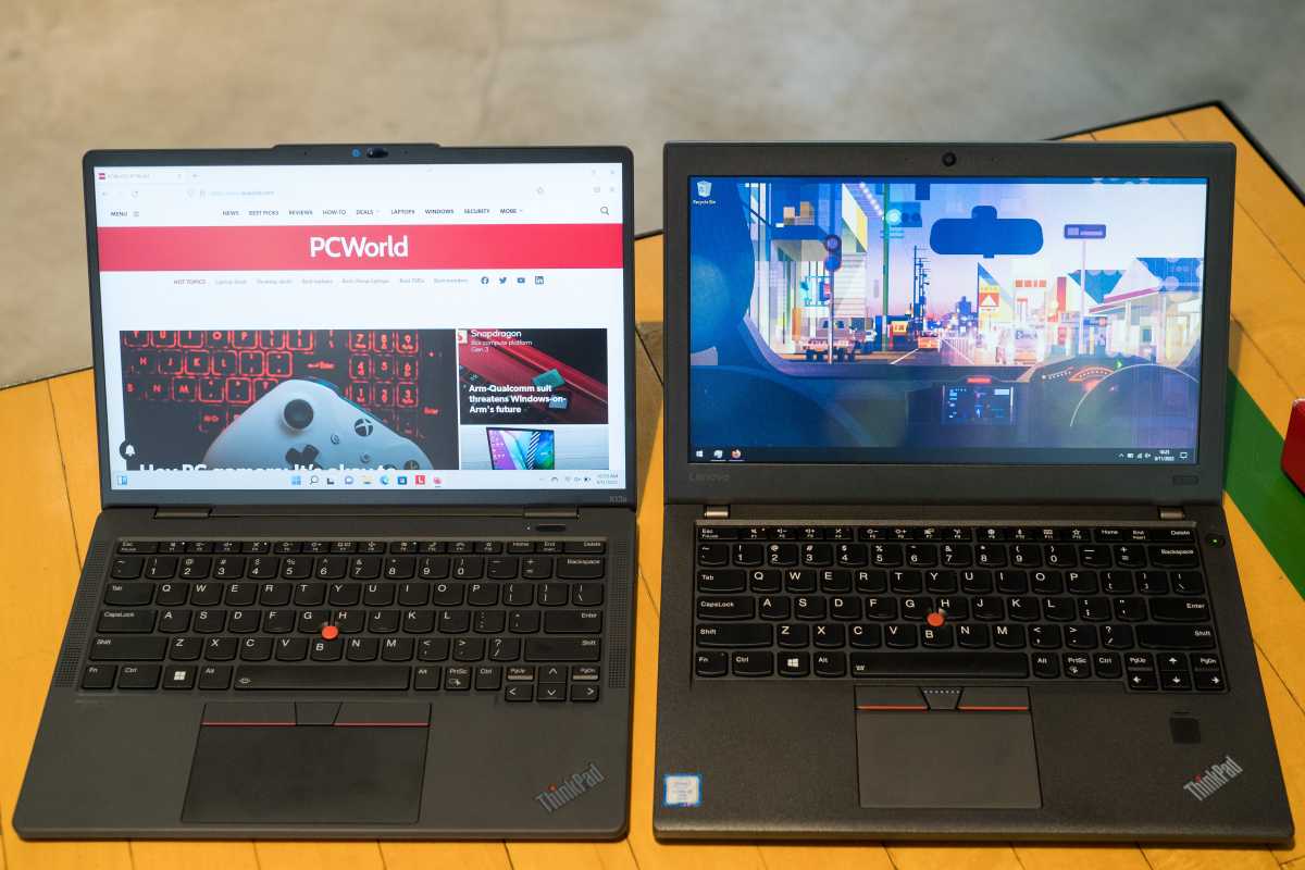 Comparison photo ThinkPads