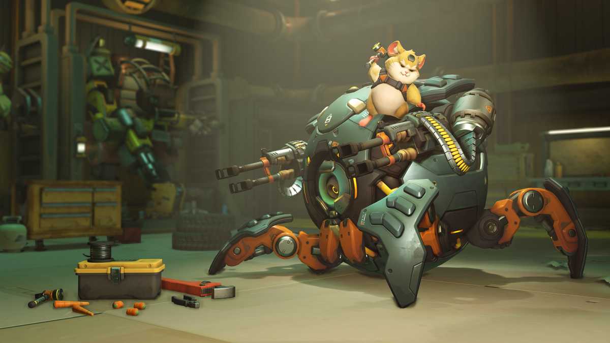 Overwatch hamster wrecking ball