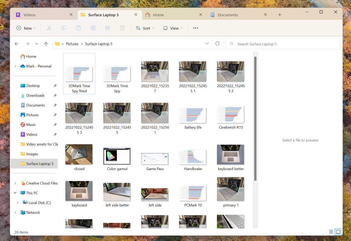 Windows 11 Tabbed File Explorer