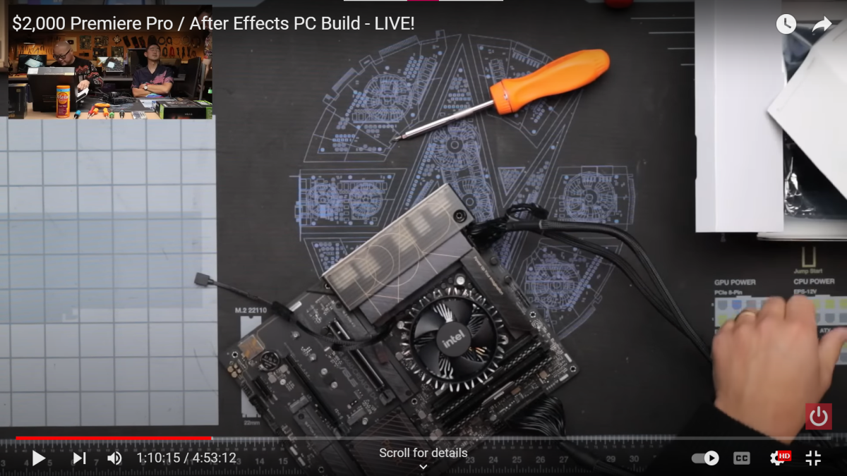 Still from Dec 2022 PCWorld YouTube live build