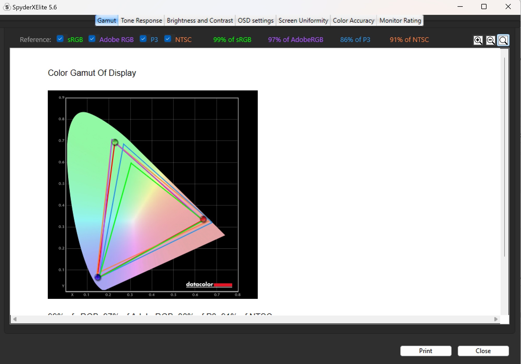 Samsung Galaxy Book3 Ultra AdobeRGB color gamut