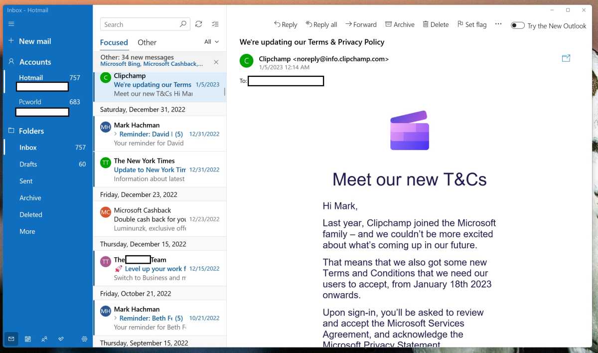 Mail for Windows app