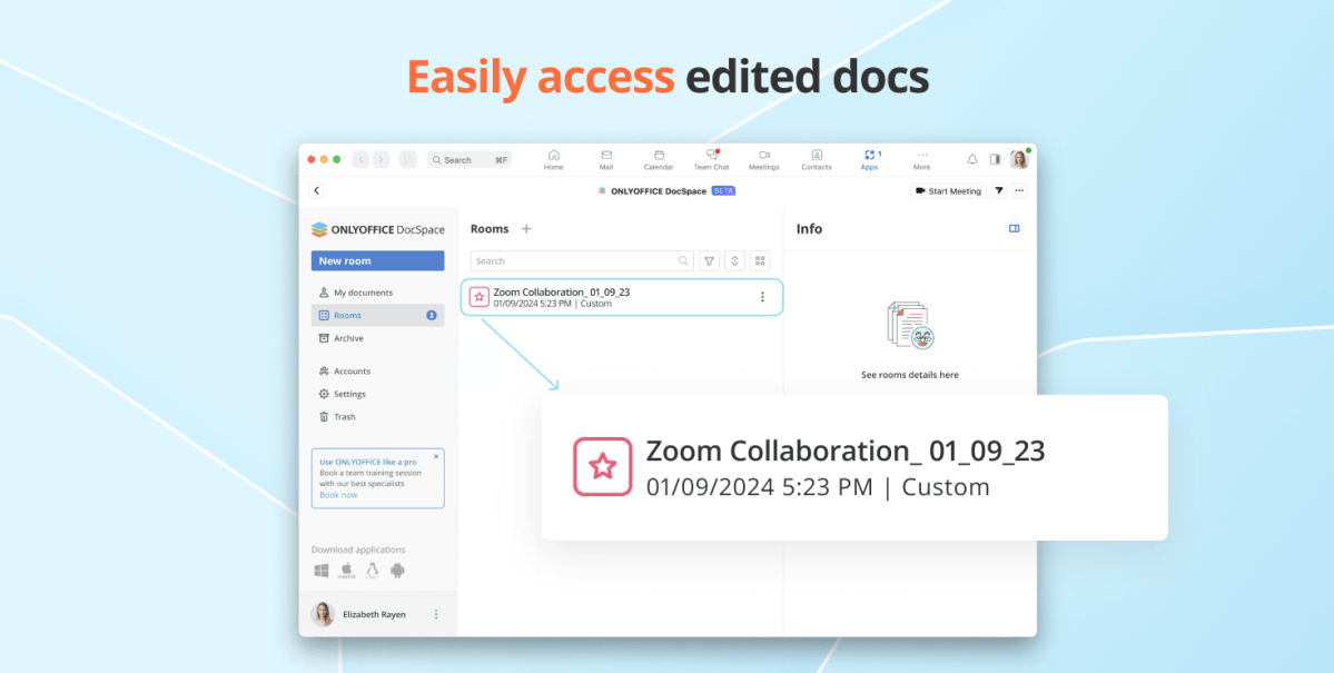 ONLYOFFICE file access feature