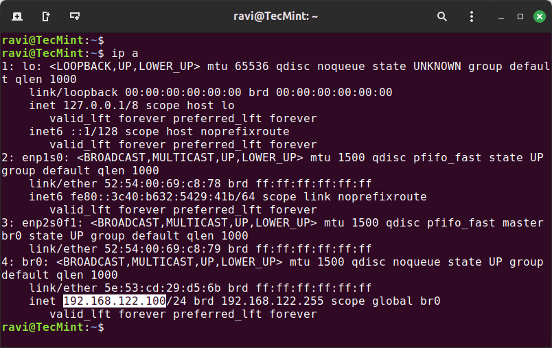 Configure Network Bridge with Static IP