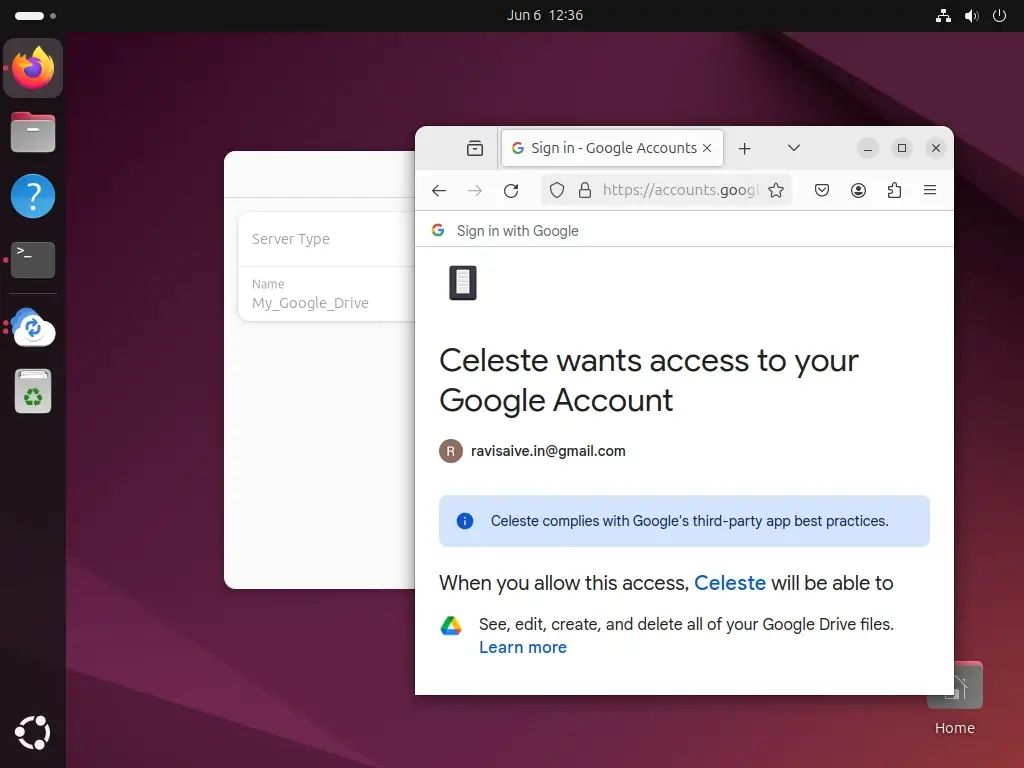 Connect Celeste to Google Drive