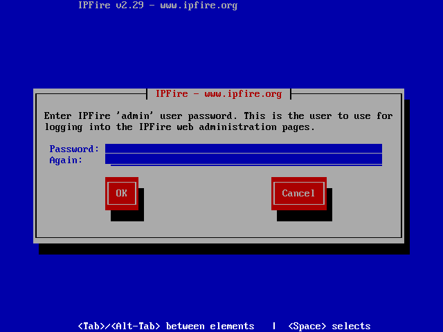 IPFire Admin Password