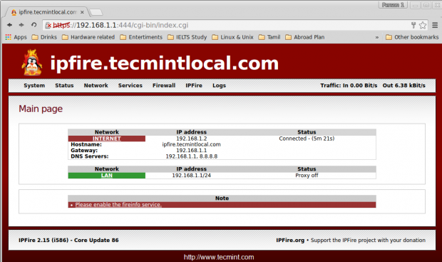 IPFire Dashboard