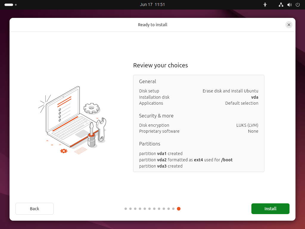 Ubuntu Install Summary