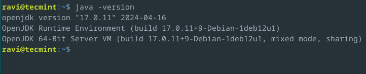 Check Java Version in Debian