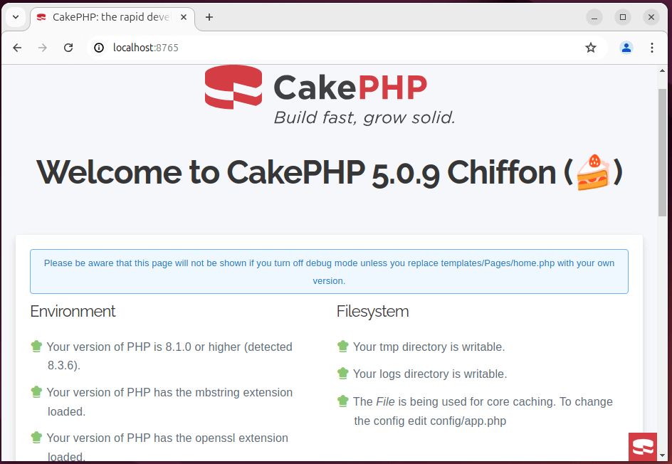 Access CakePHP in Ubuntu