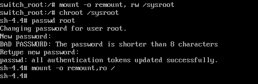 Set New Root Password