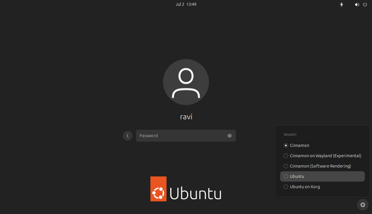 Select Ubuntu Desktop Option