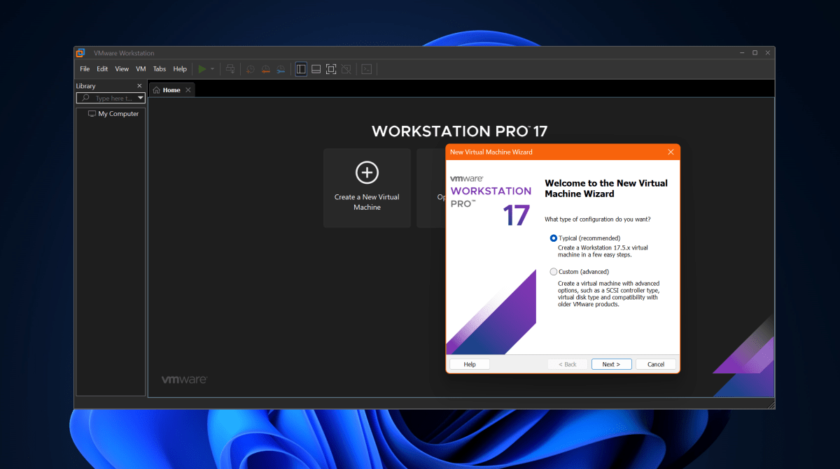 VMware Workstation 17 - Neue VM