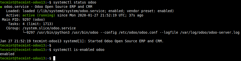 Check Odoo Status