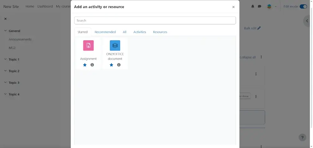 Add Assignment Activity in Moodle