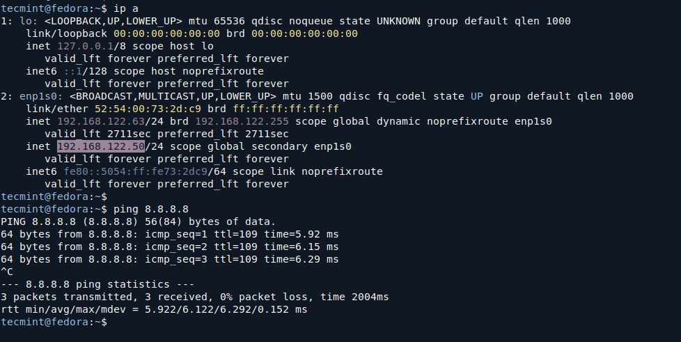 Check Linux Network Configuration