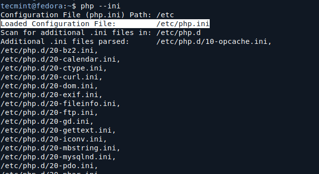 Find PHP Configuration File