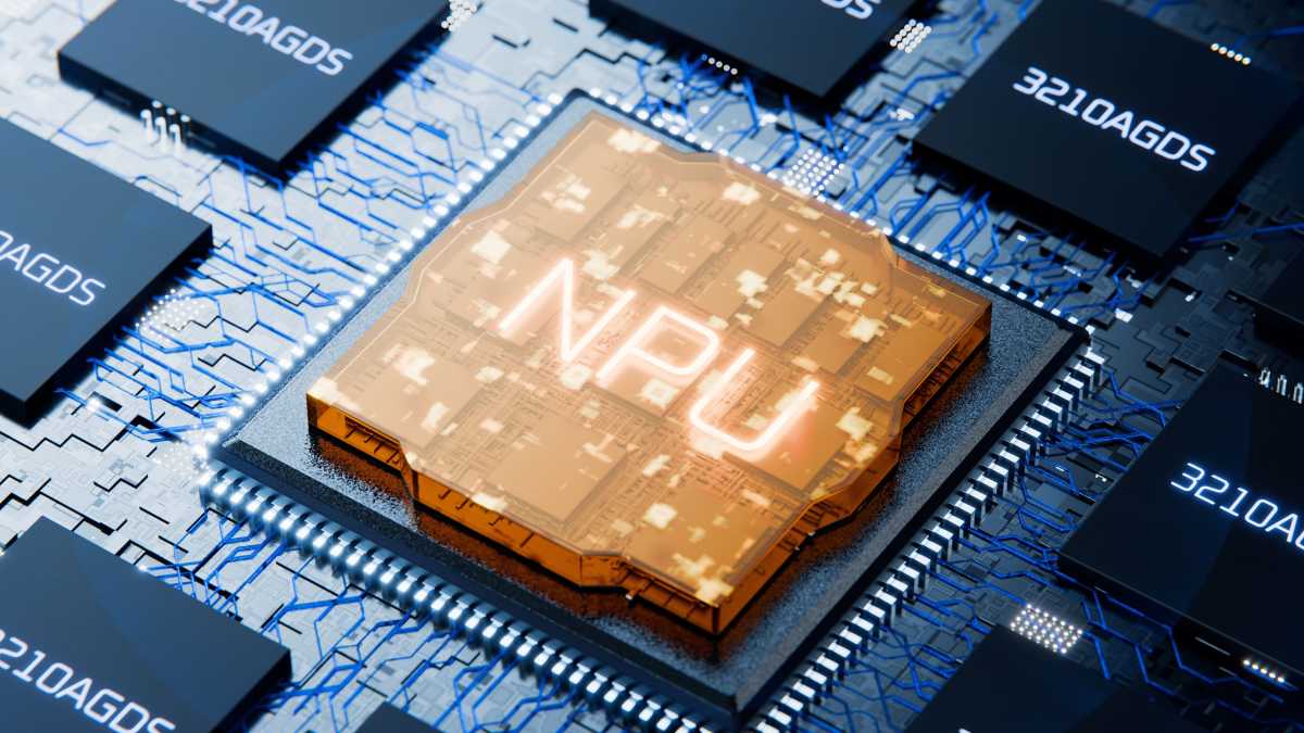 NPU. Neuronale Verarbeitungseinheit. Chip für künstliche Intelligenz.