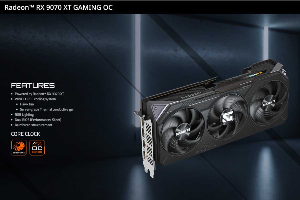 AMD Radeon RX 9070 XT GAMING OC graphics card product