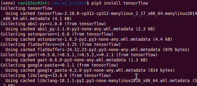 Install TensorFlow in Ubuntu