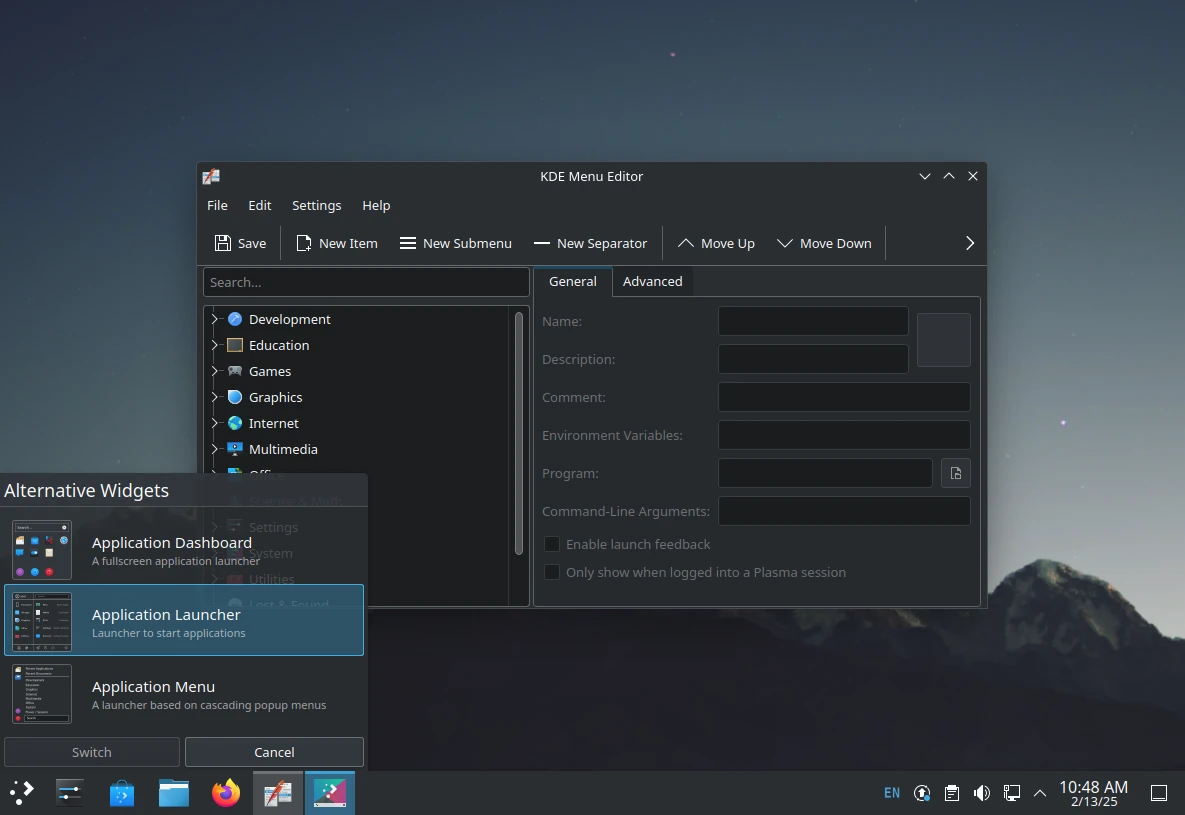 Customize KDE Application Launchers