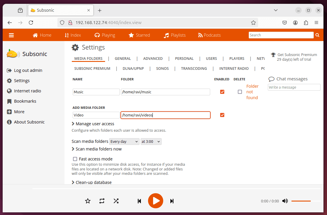 Configure Media Folders