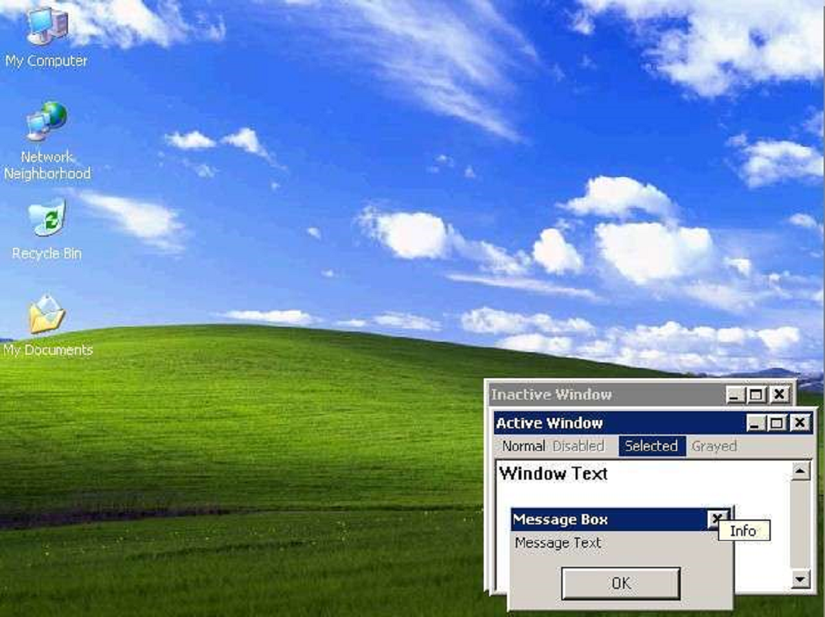 Windows XP desktop Bliss