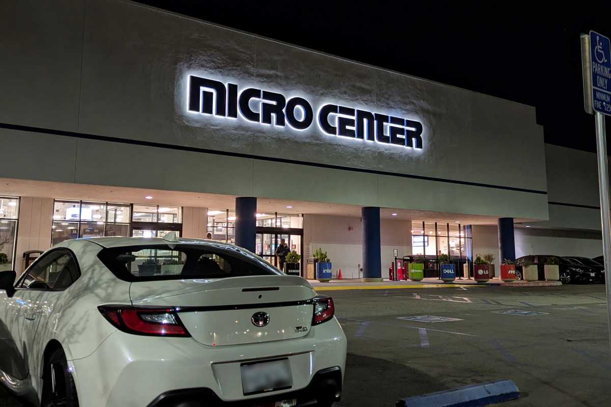 Micro Center storefront in Tustin, California